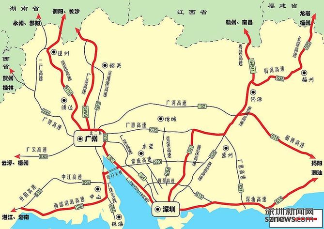 “五一”期间深圳高速公路免费 4月29日现高峰