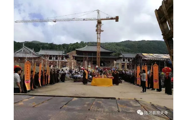 陆河观天寺大雄宝殿佛像迎请法会圆满举行